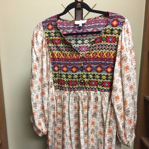 Umgee Plus Size Aztec Tunic/Dress NWOT